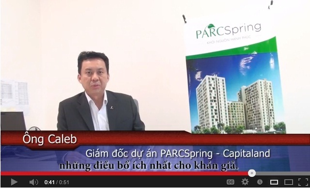 Video Cảm nhận – Ông Caleb Lau –  Giám đốc dự án PARCSpring – Capitaland